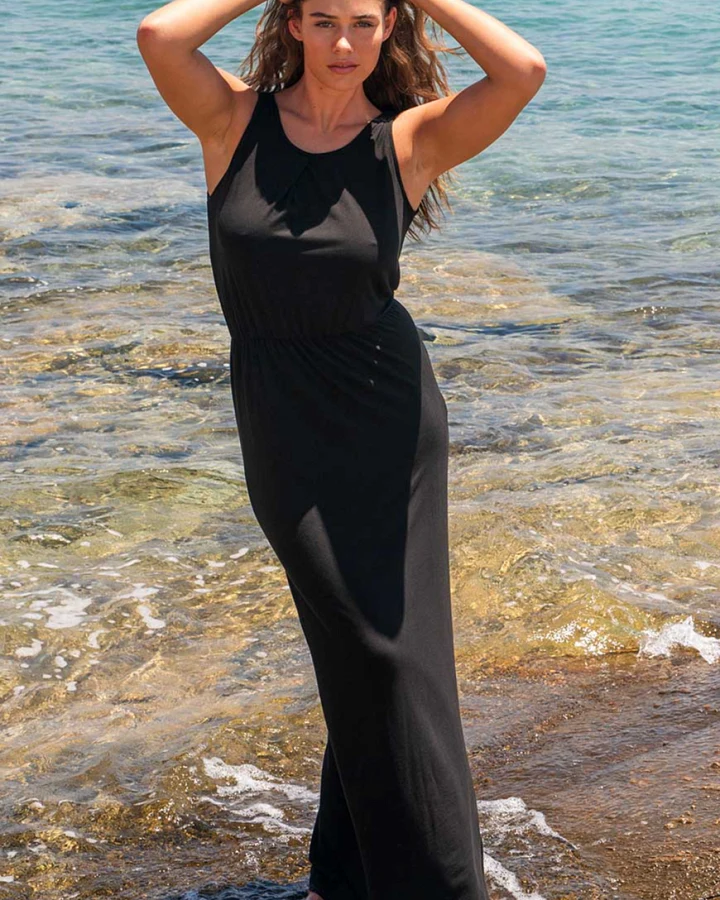 Widda Damen vegan Kleid Marlen Schwarz