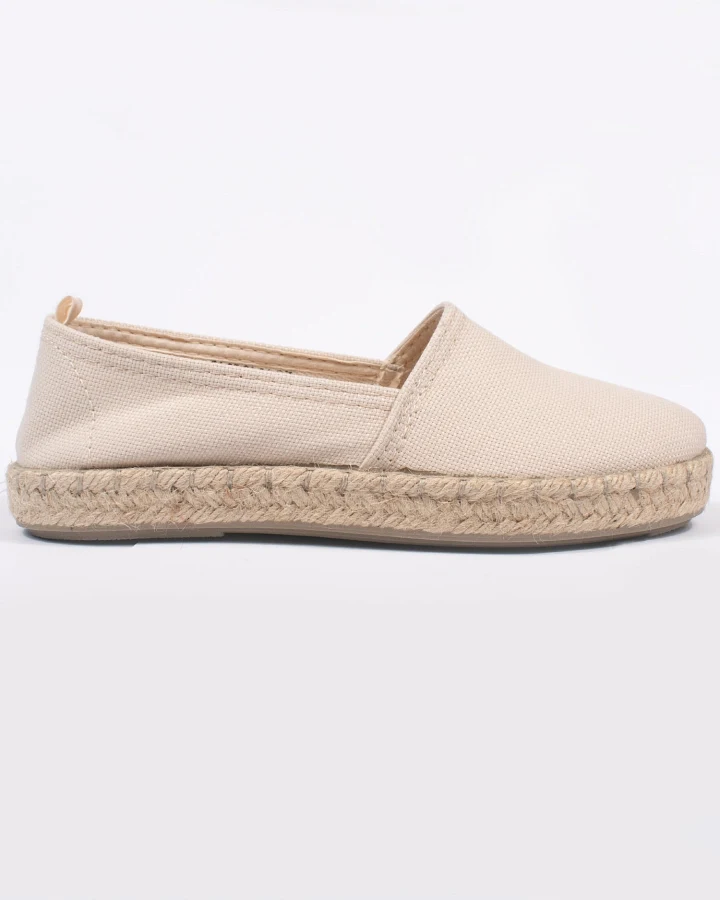 Will's Vegan Store Damen vegan Loafer Espadrille Beige Canvas