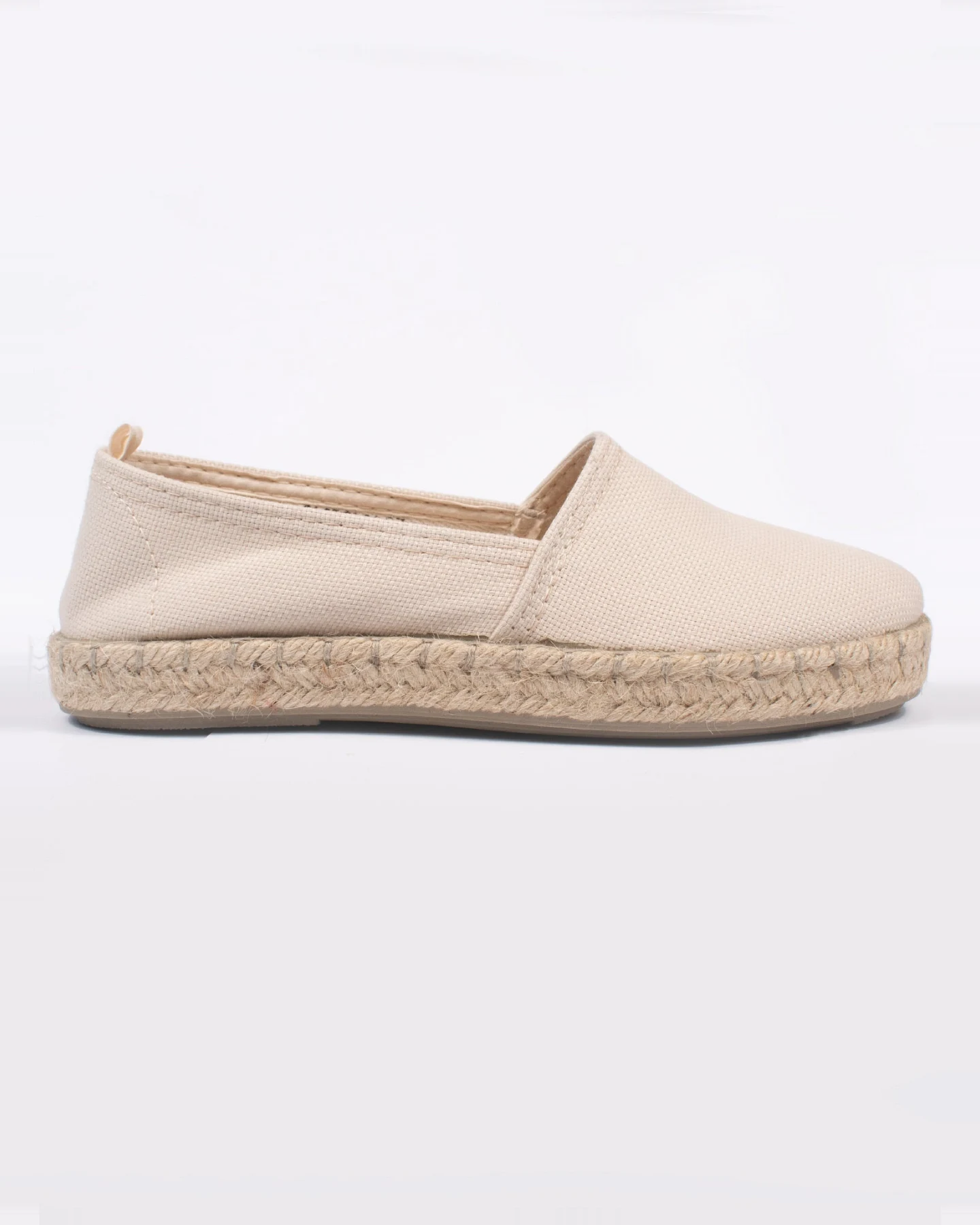 Will's Vegan Store Damen vegan Loafer Espadrille Beige Canvas – Ansicht 2
