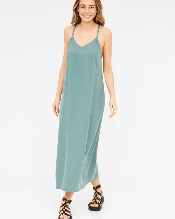 Widda Damen vegan Kleid Maxisi Aqua Mint