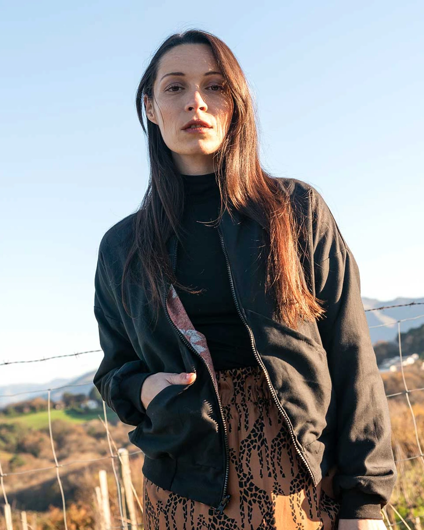 Widda Damen vegan Jacke Bomber Reversible Turner Tropic/Schwarz Multicolor – Ansicht 2