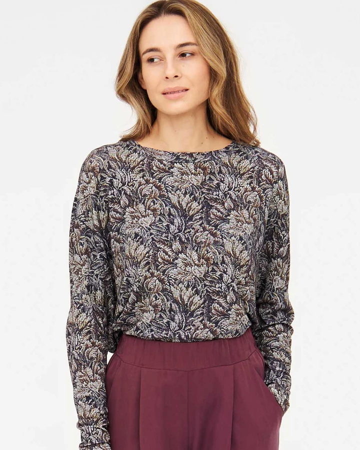 Widda Damen vegan T-Shirt Slabby Floral Mehrfarbig