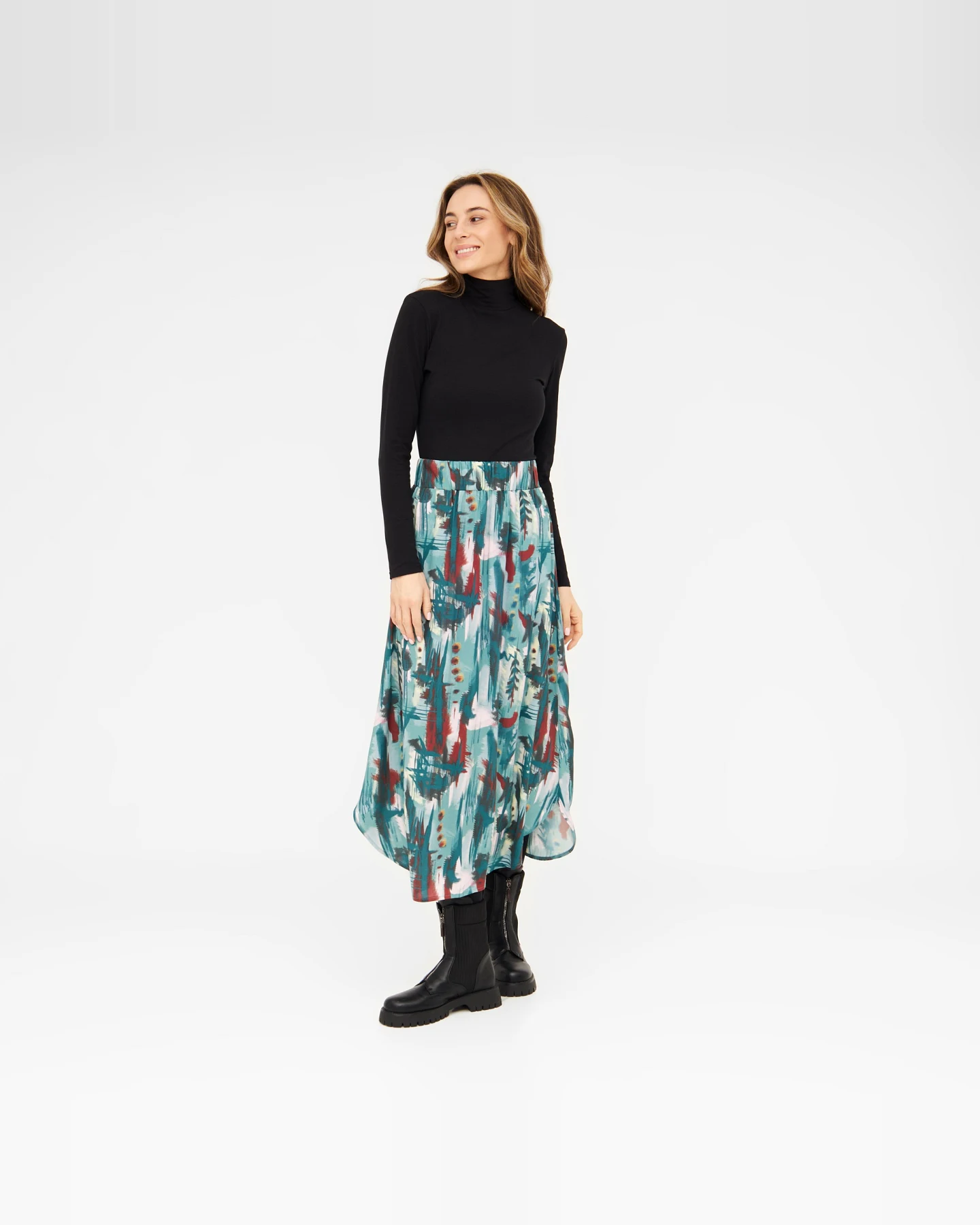 Widda Damen vegan Rock Julip Watercolor Print Multicolor – Ansicht 2