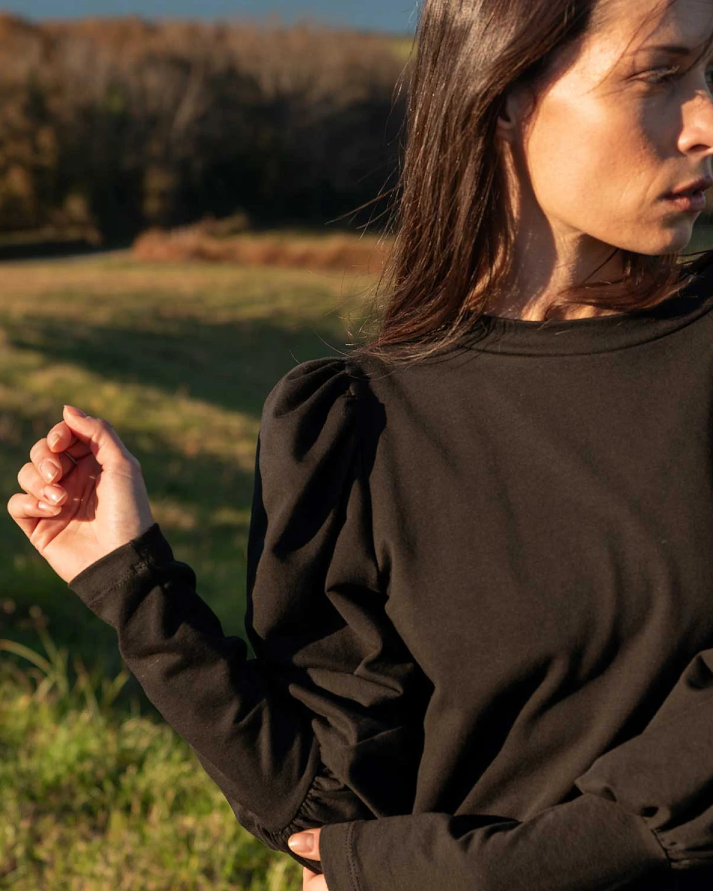 Widda Damen vegan Pullover Koile Schwarz – Ansicht 2