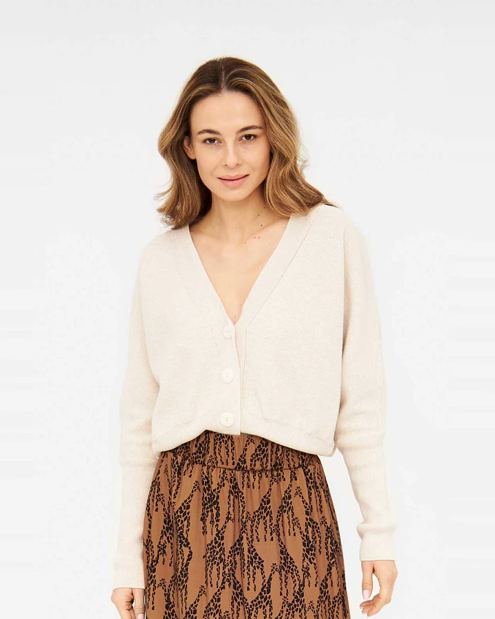 Widda Damen vegan Strickjacke Kara Beige