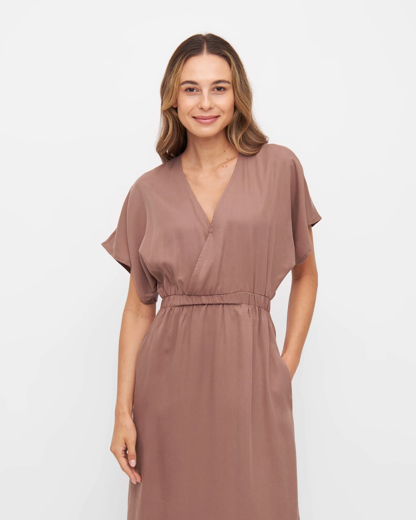 Widda Damen vegan Kleid Joan Mauve – Ansicht 2