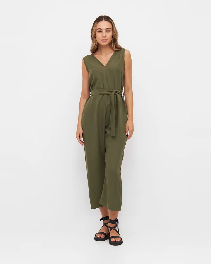 Widda Damen vegan Jumpsuit Anibas Olive