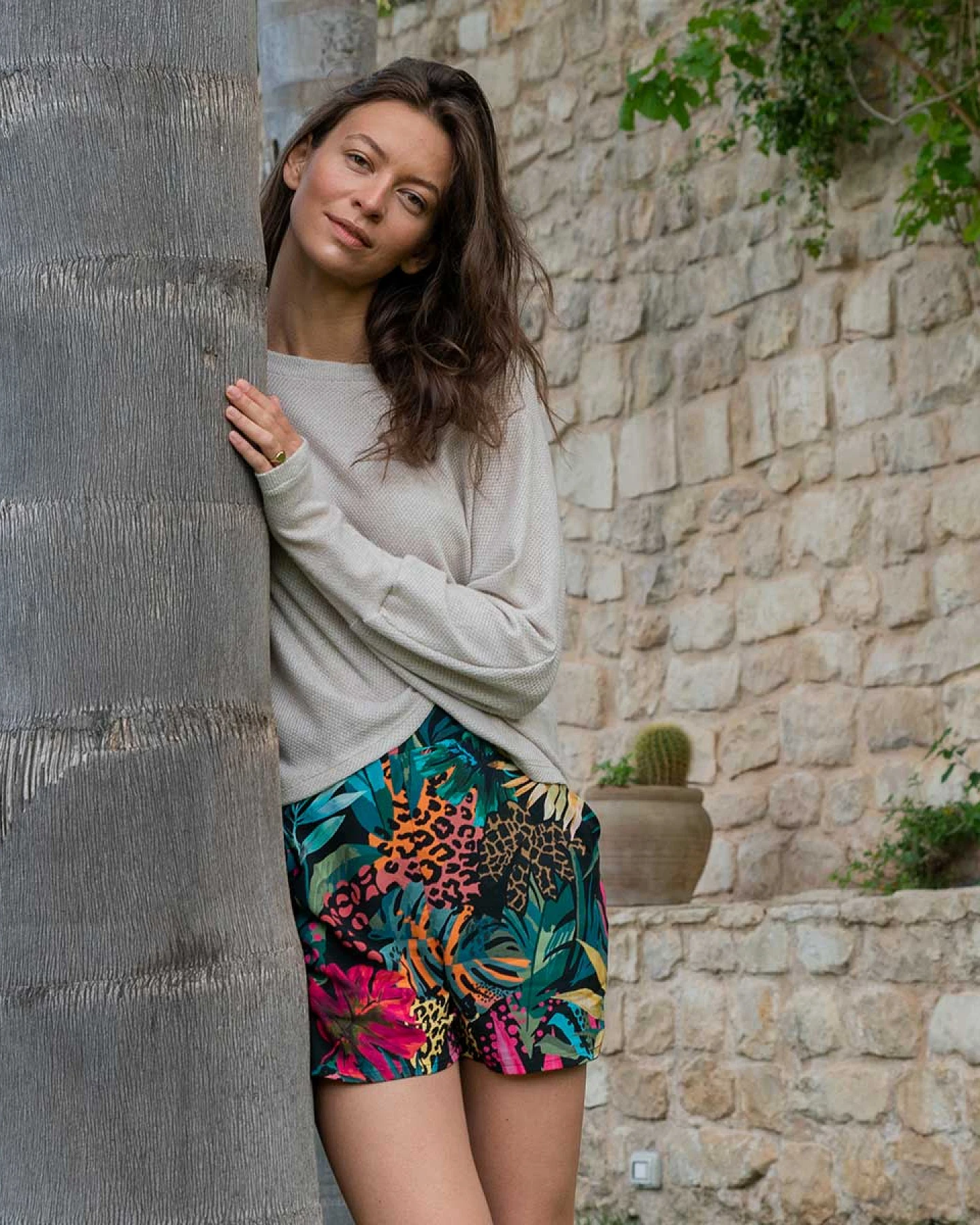 Widda Damen vegan Shorts Shorti Tropical Multicolor – Ansicht 2