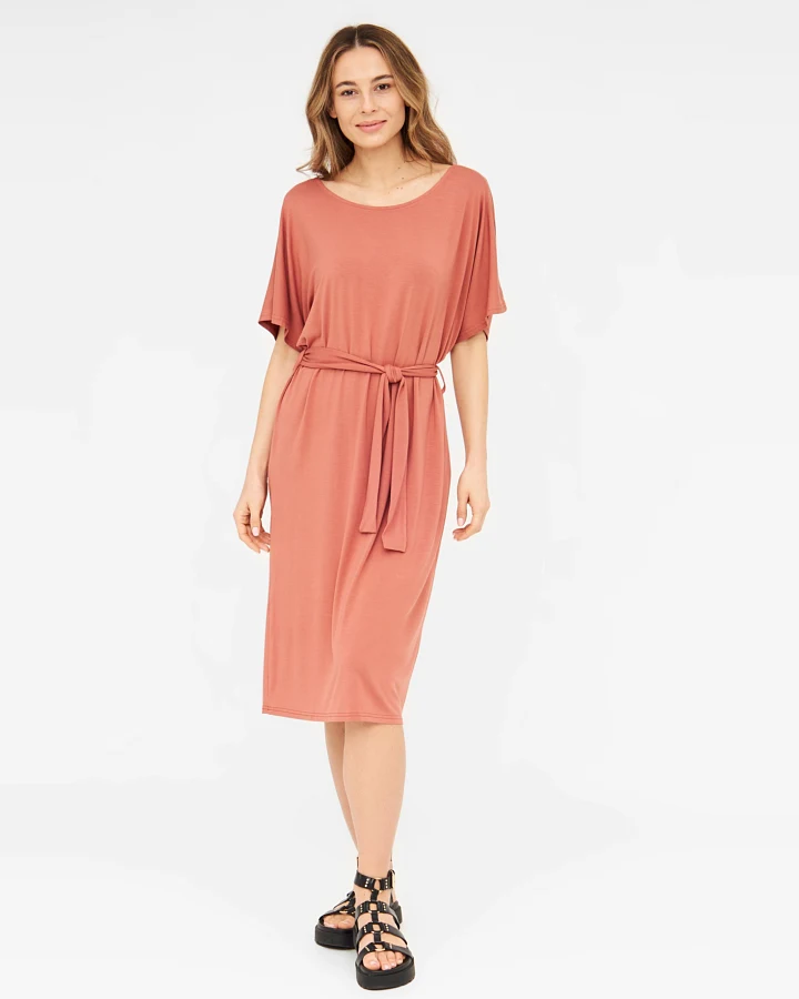 Widda Damen vegan Kleid Anna Apricot