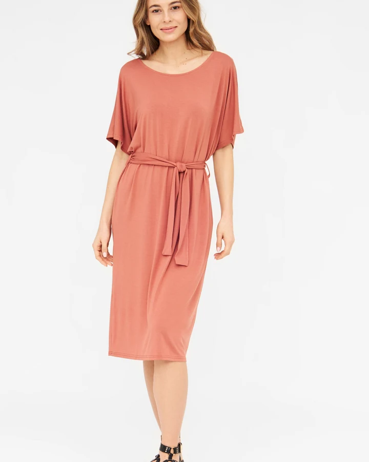 Widda Damen vegan Kleid Anna Apricot