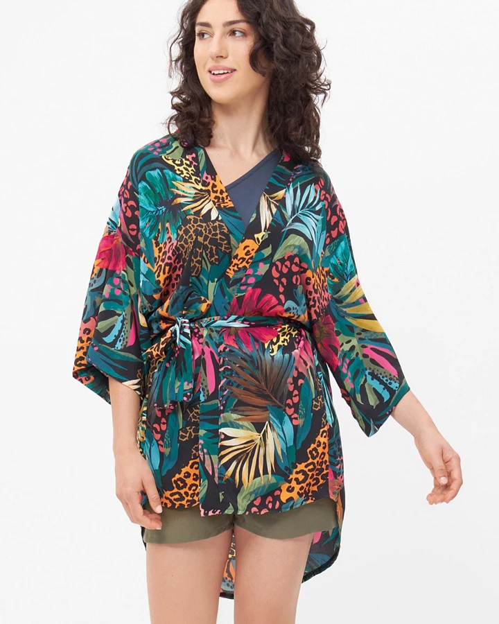 Widda Damen vegan Jacke Uma Tropic Print Multicolor