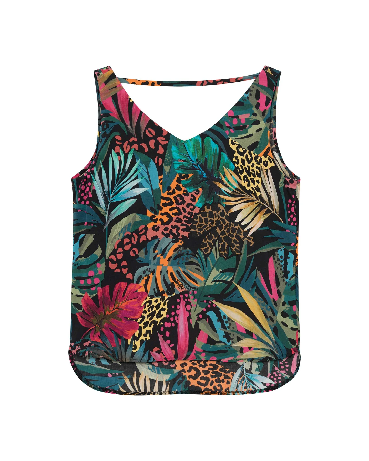 Widda Damen vegan Bluse Vau Gemustert Multicolor – Ansicht 2