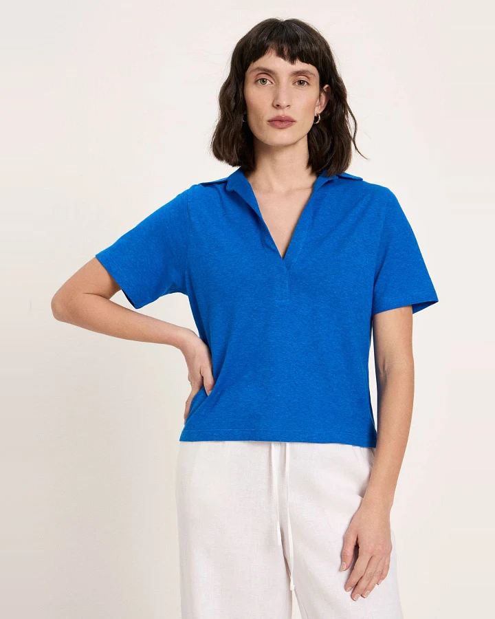Poloshirt Blau