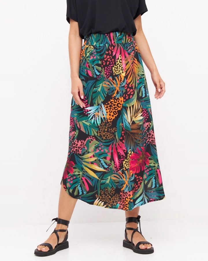 Widda Damen vegan Rock Julip Tropic Gemustert Mehrfarbig