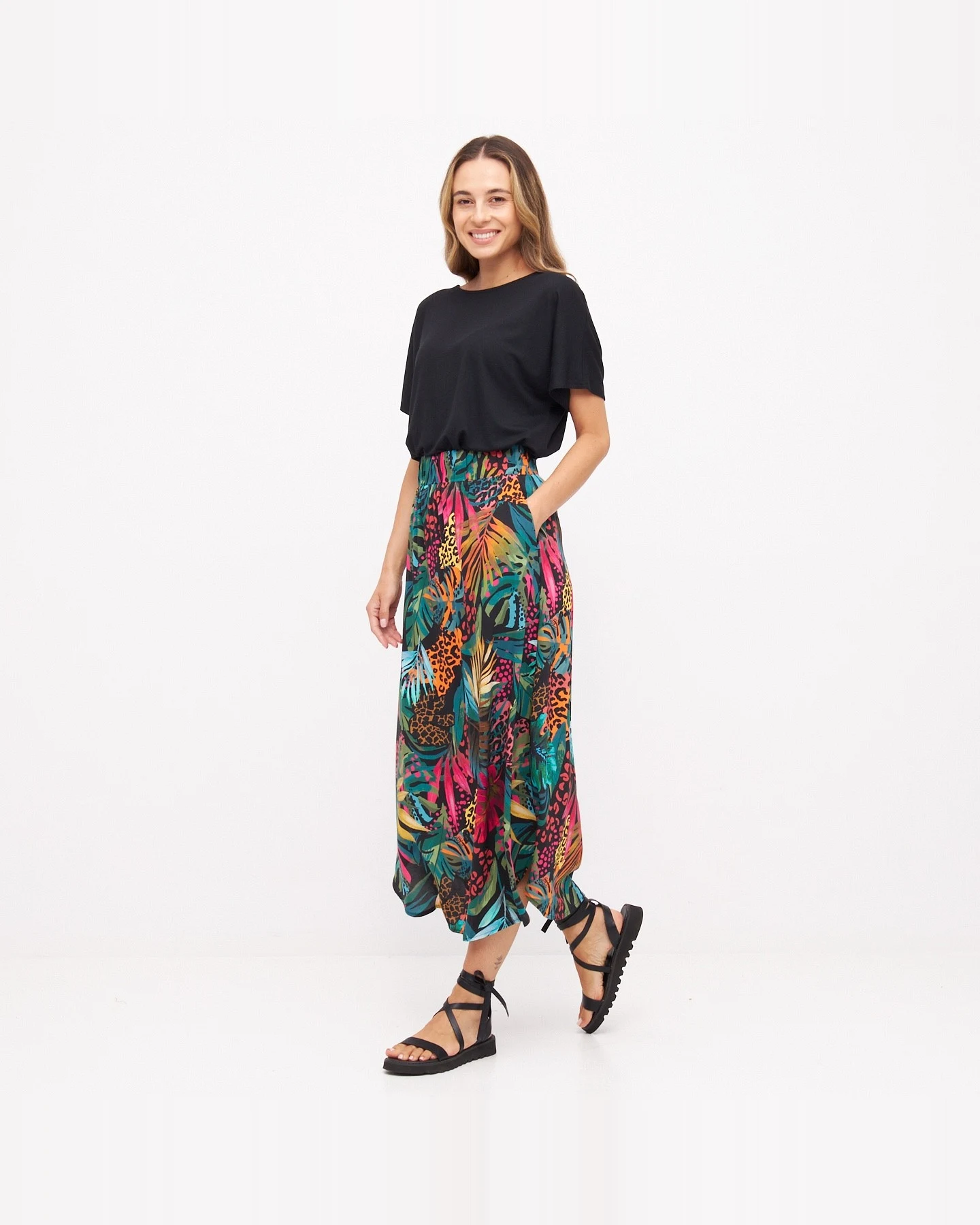 Widda Damen vegan Rock Julip Tropic Gemustert Mehrfarbig – Ansicht 2