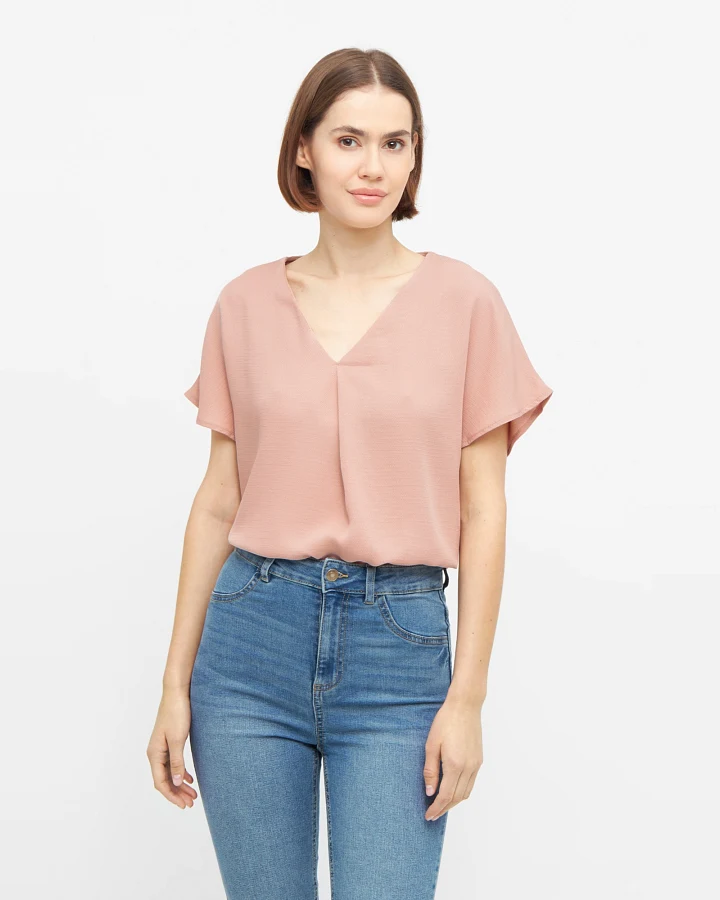 Widda Damen vegan Bluse Beat Rose Pink
