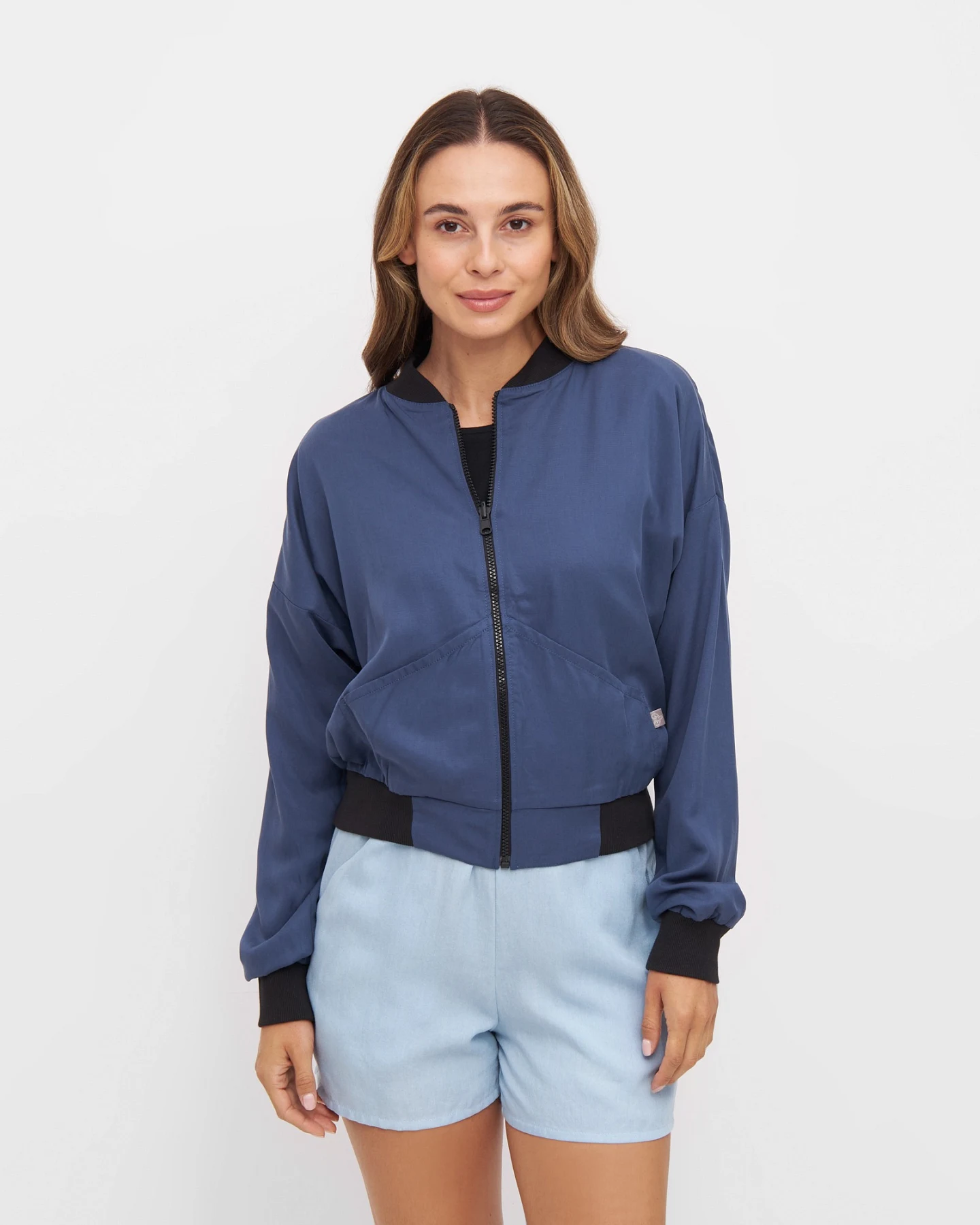 Widda Damen vegan Jacke Bomber Reversible Turner Graphic/Blue – Ansicht 2