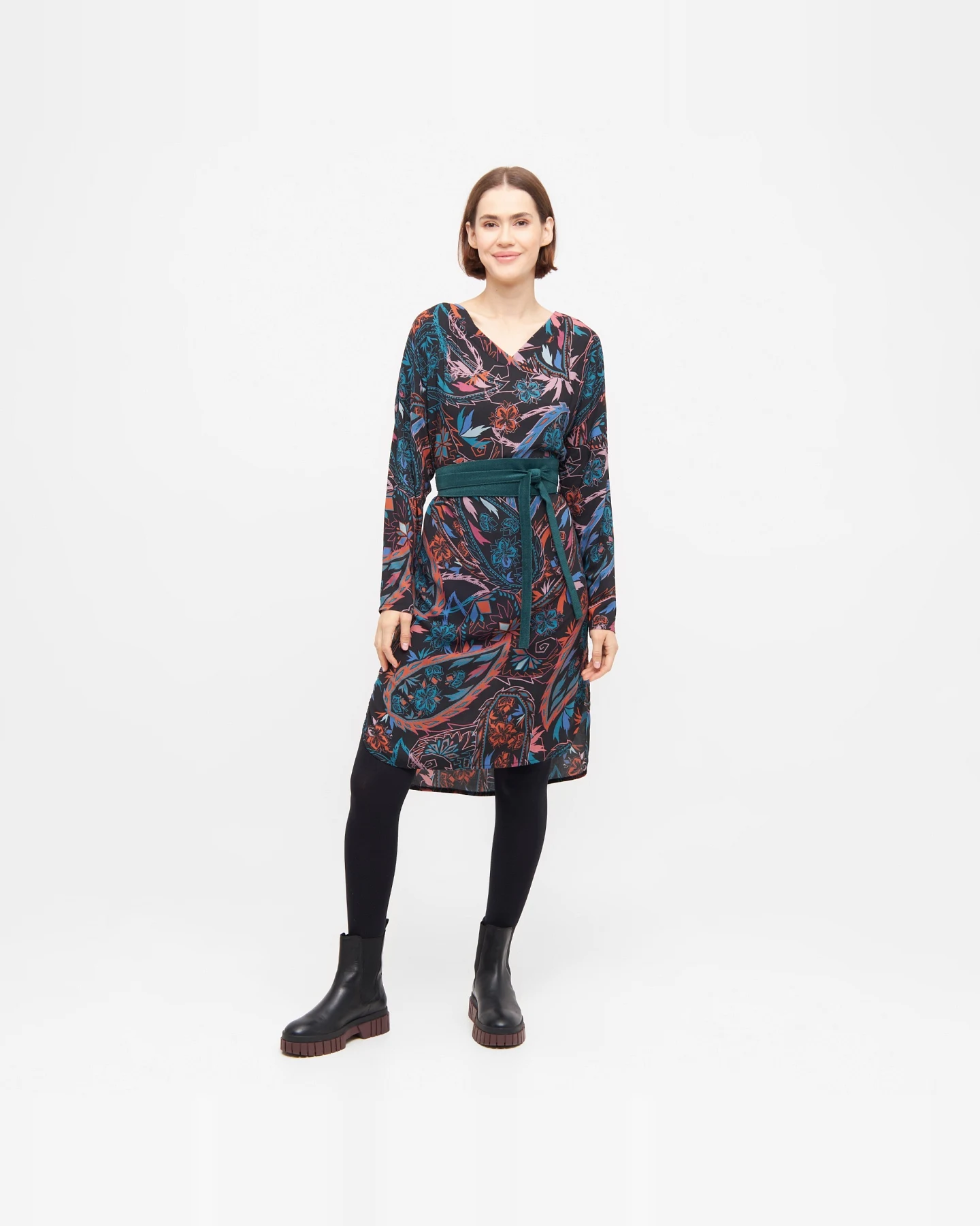 Widda Damen vegan Bluse Tunika Joni Paisley-Muster Mehrfarbig – Ansicht 2
