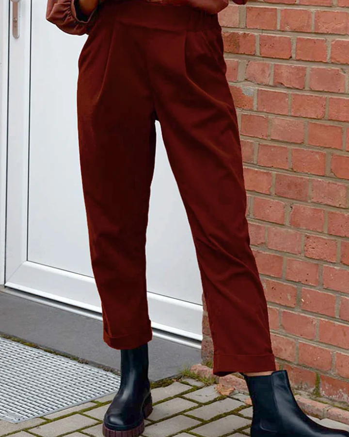 Widda Damen vegan Hose Sepp Rot Braun
