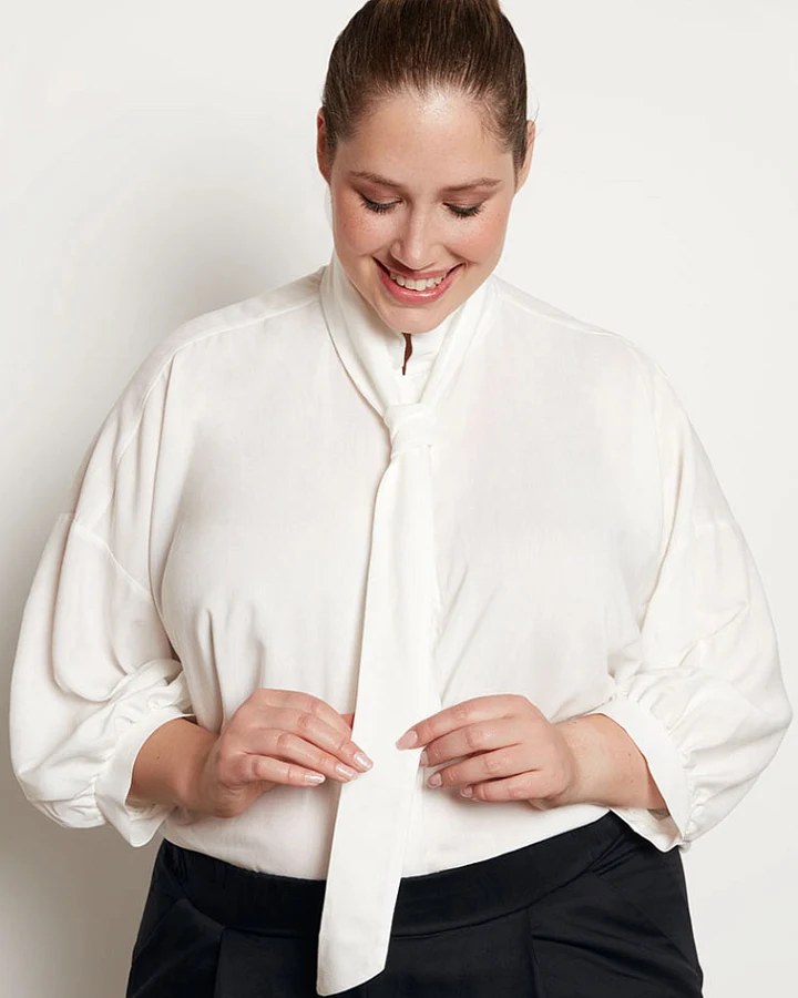 Widda Damen vegan Bluse Mavis Weiß