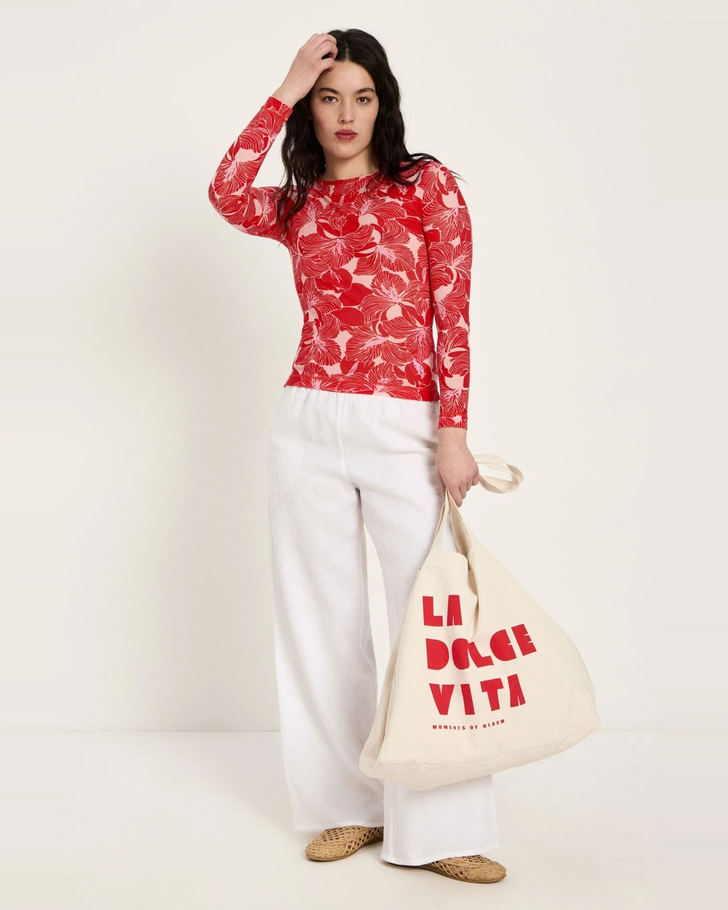 Langarmshirt Print Bloom Red – Ansicht 5