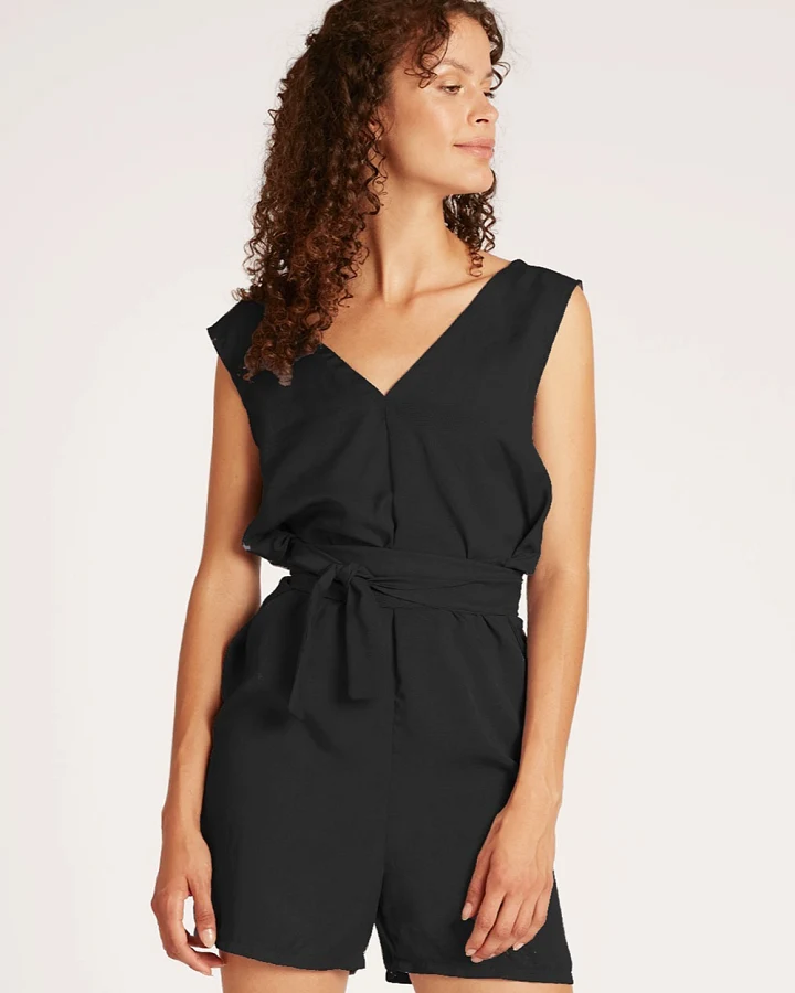 Widda Damen vegan Playsuit Enibi Schwarz
