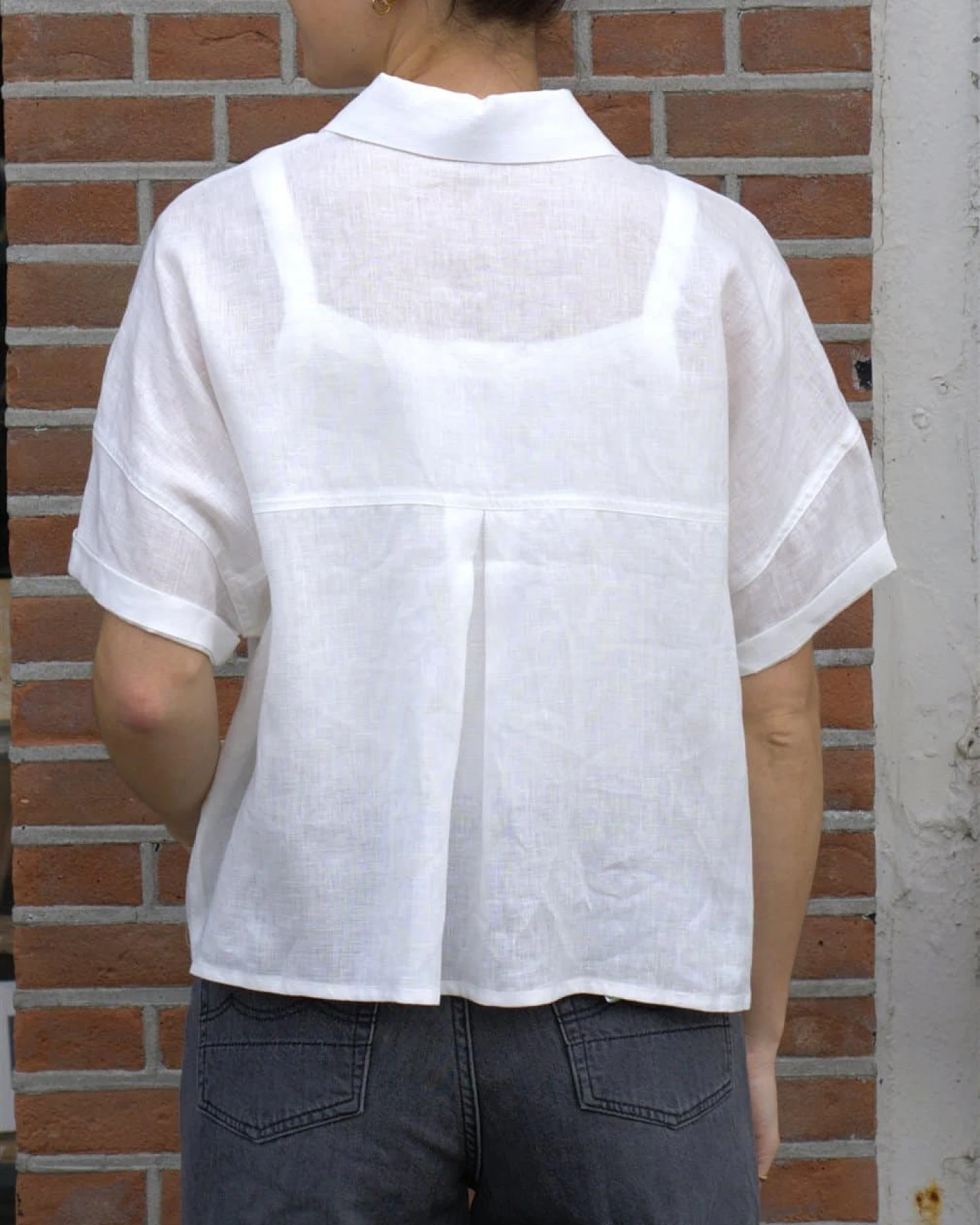 New Optimist Damen vegan Bluse Bella Weiß – Ansicht 2