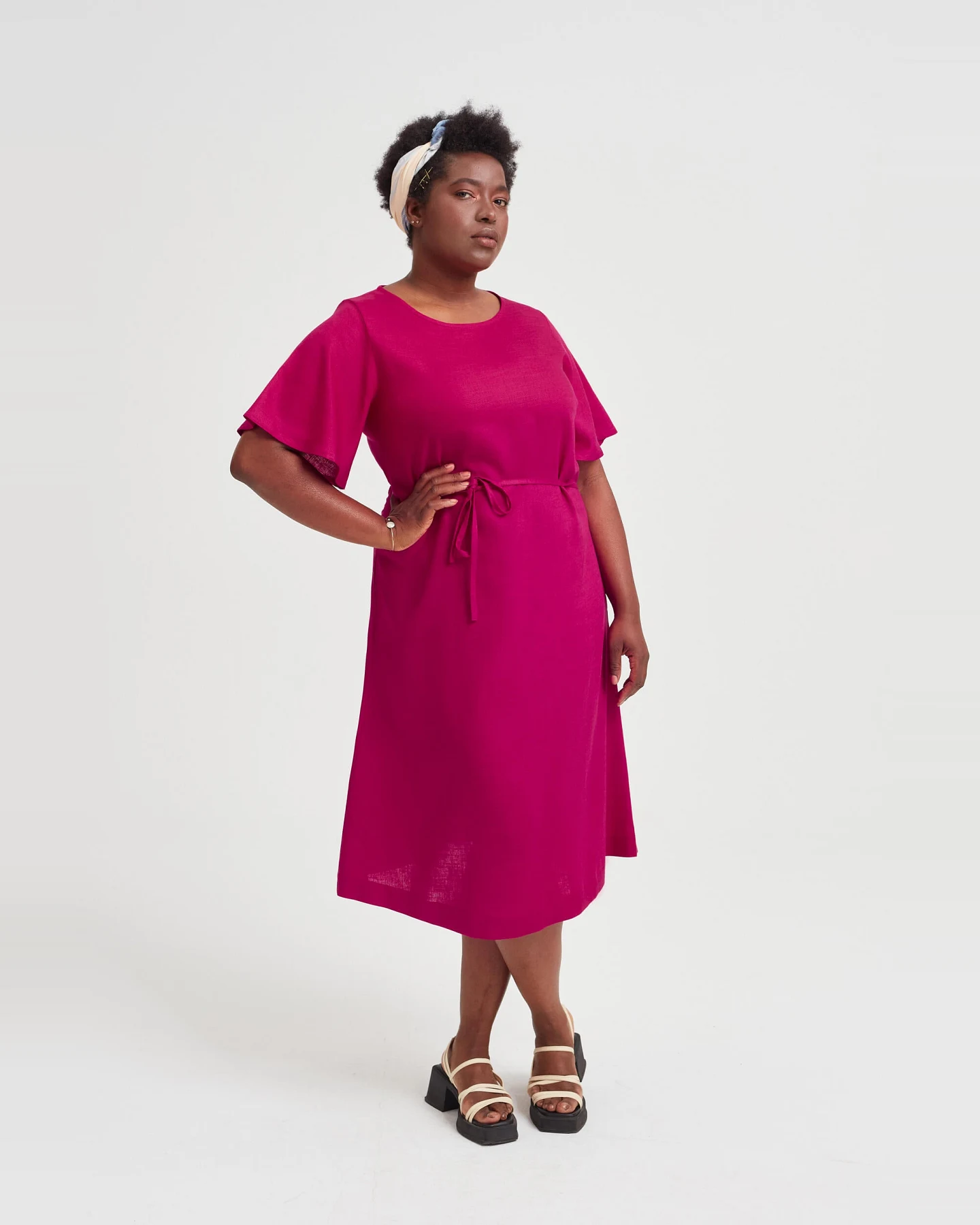 AYANI Damen vegan Kleid Nika Kirschenrot – Ansicht 2