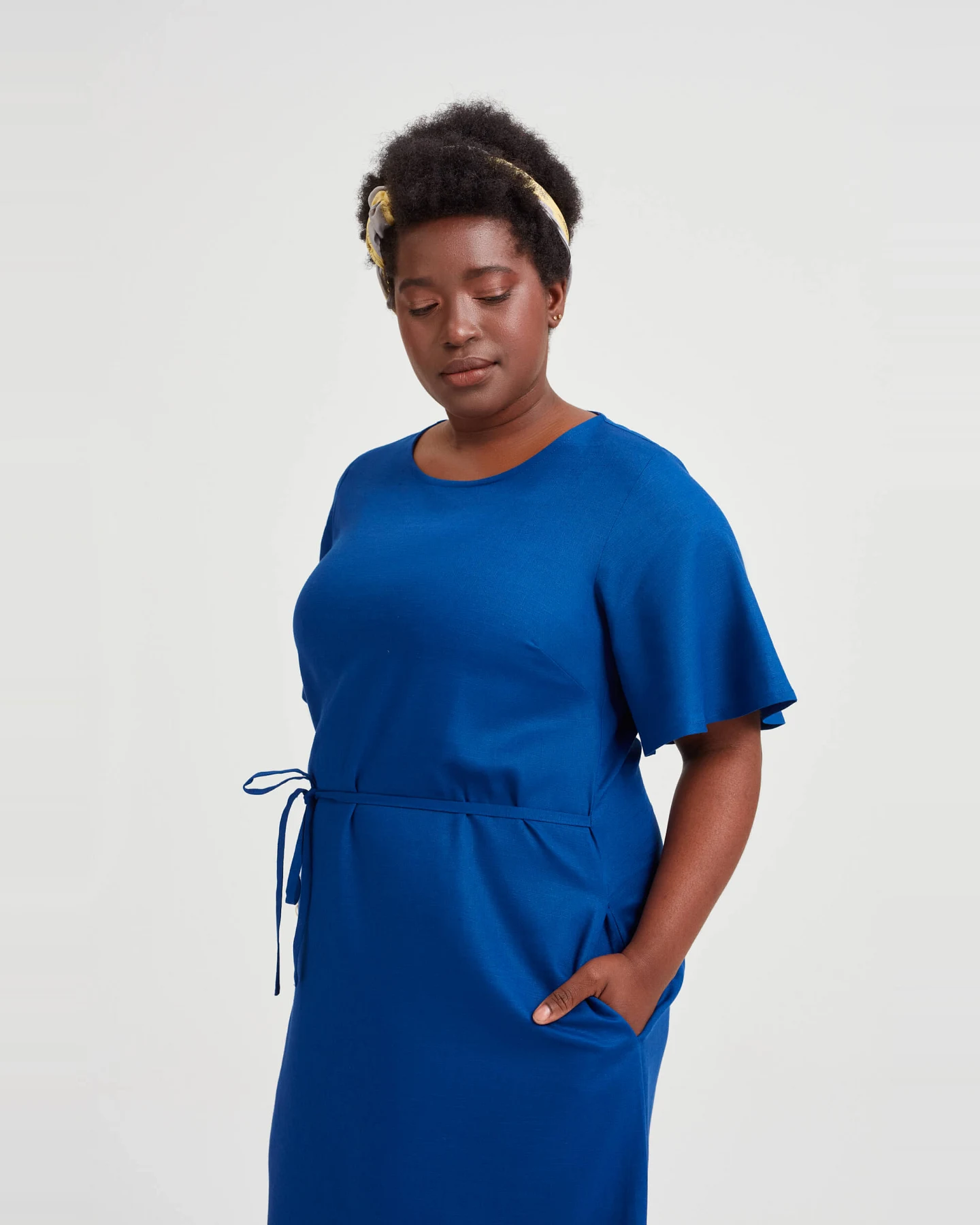 AYANI Damen vegan Kleid Nika Ocean Blue – Ansicht 2