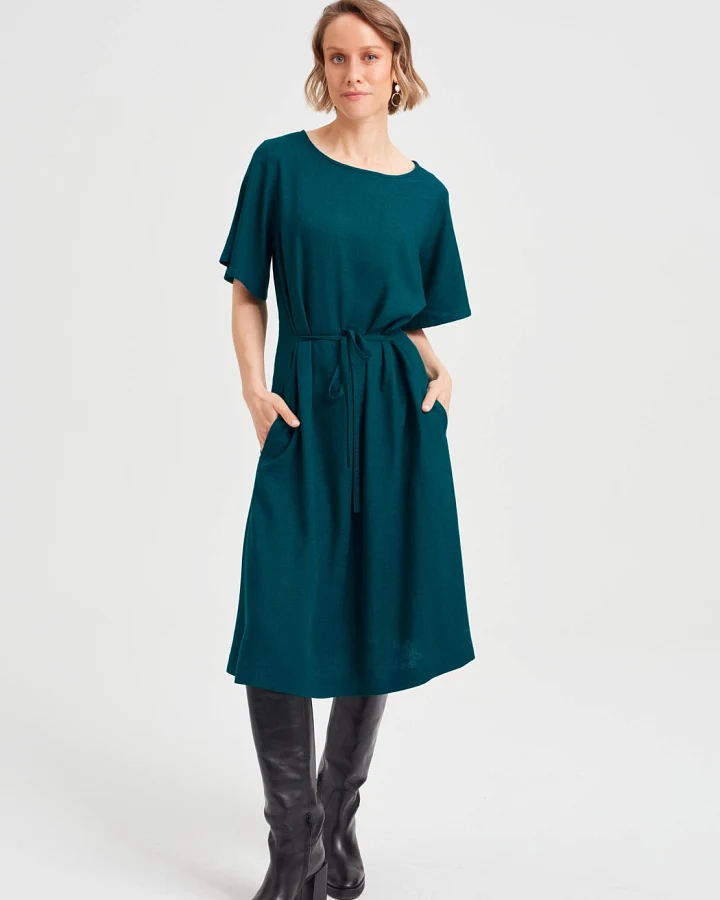 AYANI Damen vegan Kleid Nika Deep Teal