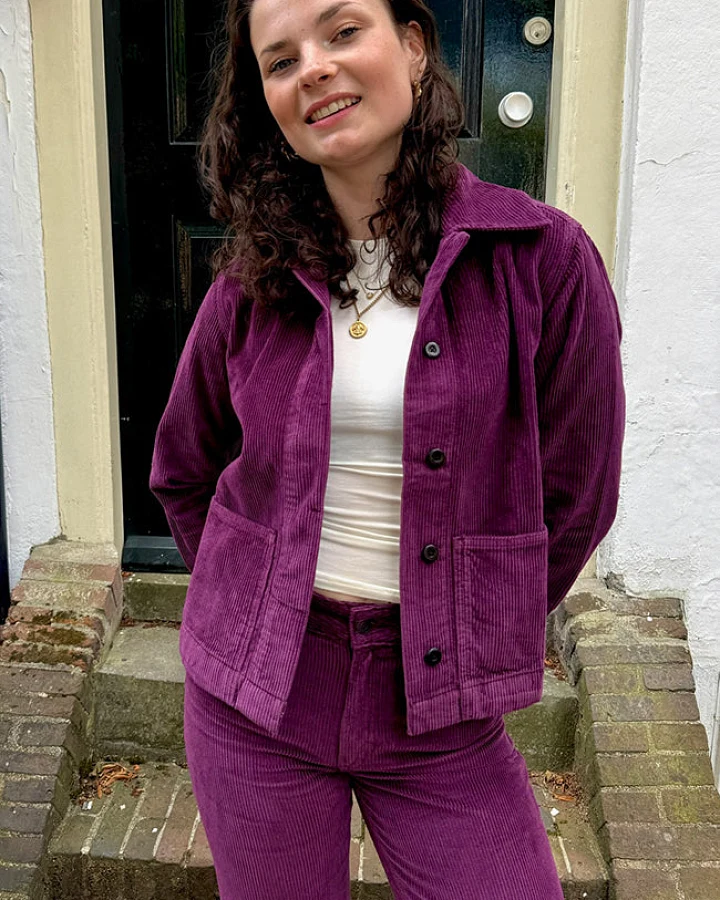 Kings of Indigo Damen vegan Jacke Ota Mauve Wein