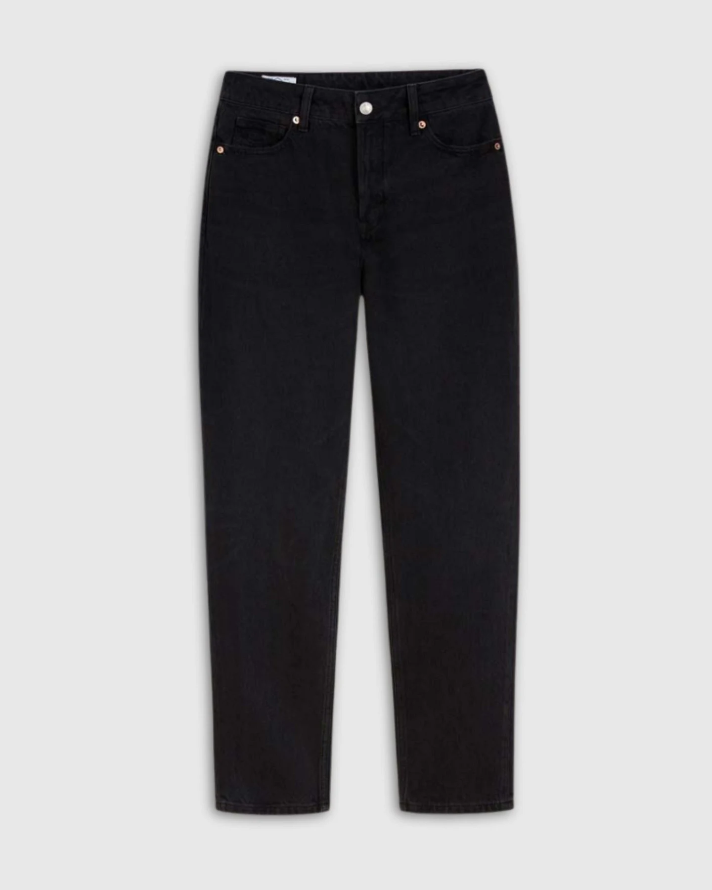 Kings of Indigo Damen vegan Cropped Jeans Caroline Washed Schwarz – Ansicht 2