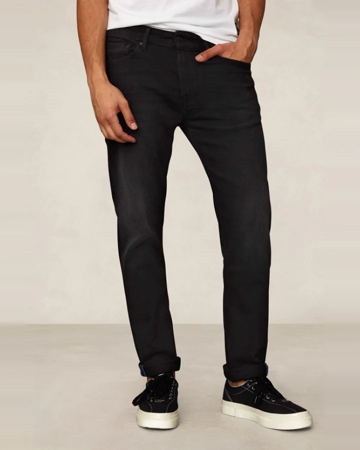 Kings of Indigo Herren vegan Jeans John Washed Schwarz