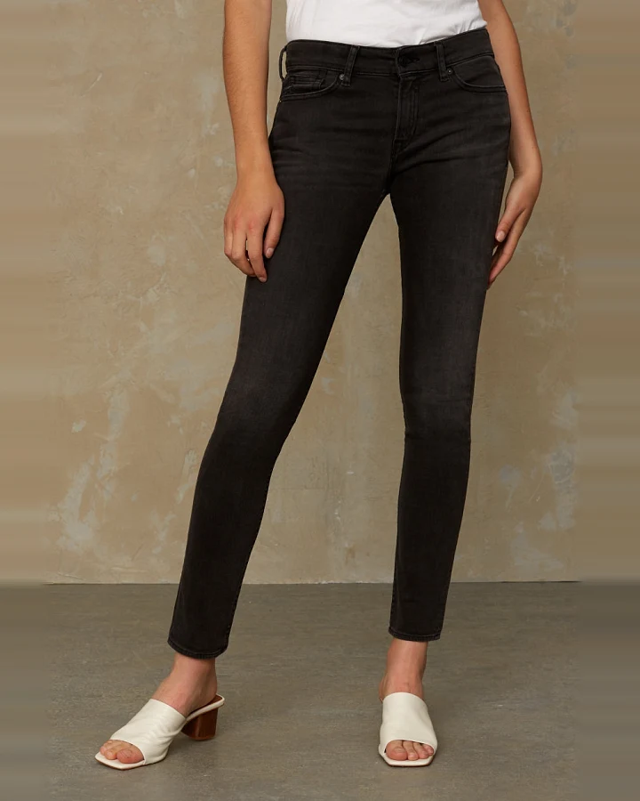 Kings of Indigo Damen vegan Jeans Juno Gorbi Schwarz Verblasst