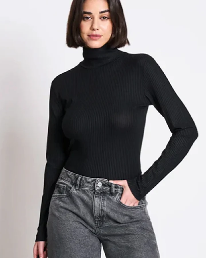 JAN 'N JUNE Damen vegan Top Mio Schwarz