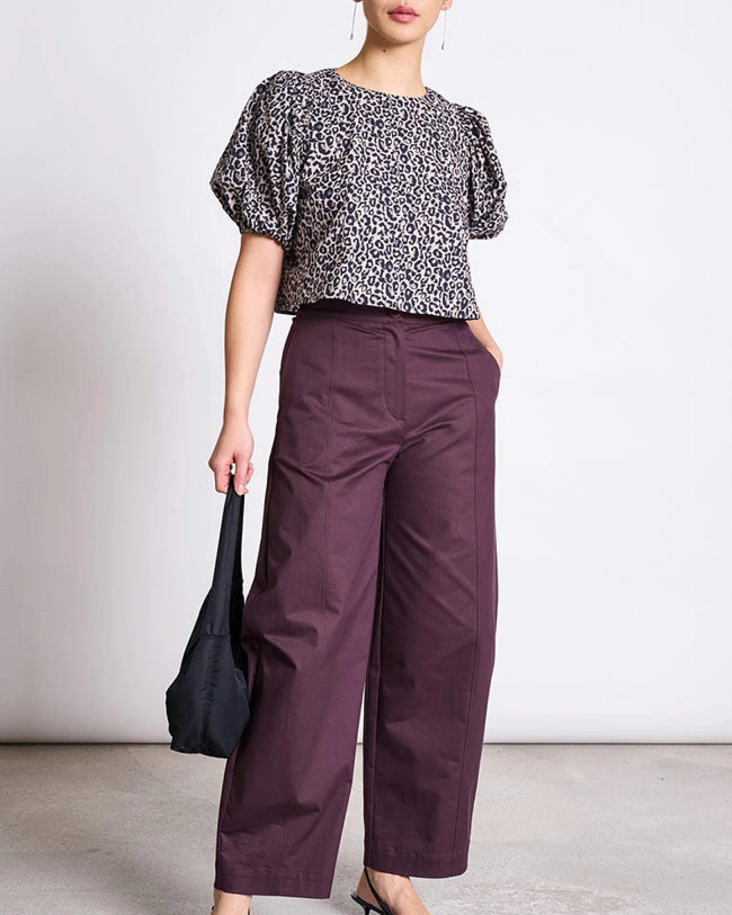 JAN 'N JUNE Damen vegan Bluse Olmos Leopard Print – Ansicht 2