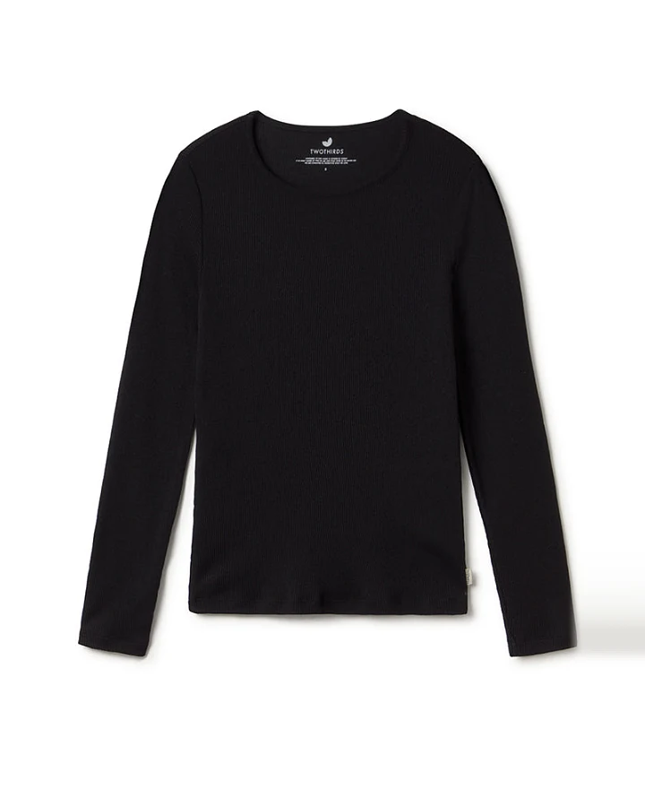 TWOTHIRDS Damen vegan Langärmelige Arran Schwarz
