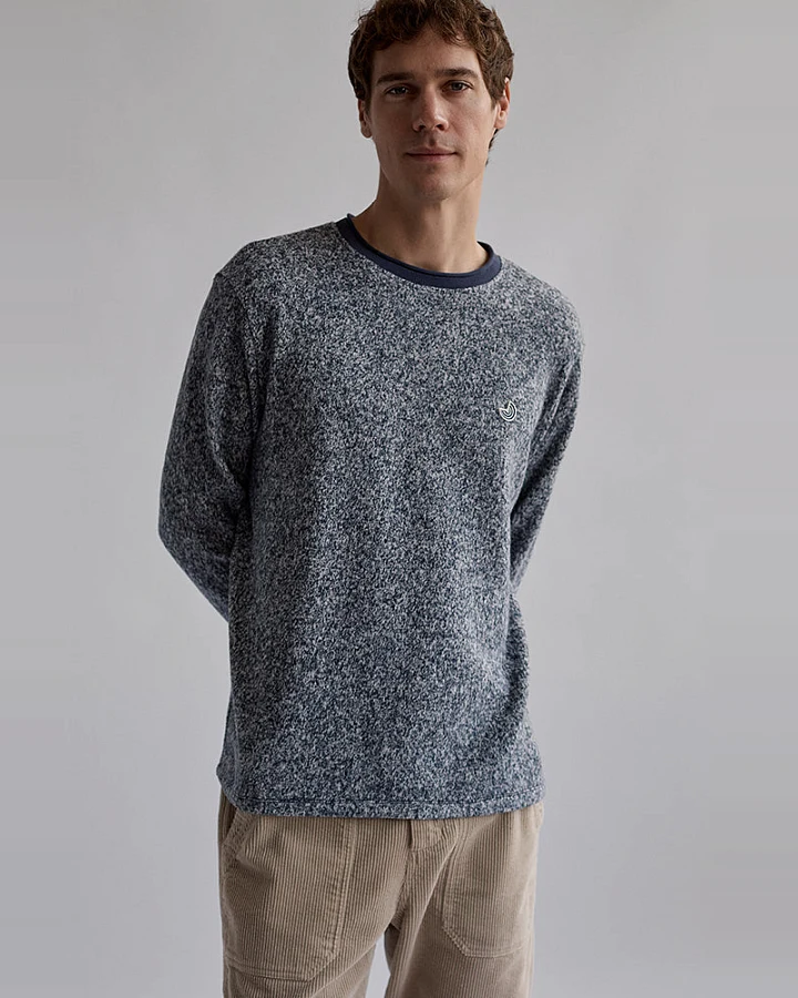 TWOTHIRDS Herren vegan Pullover Cushendun Navy Melange