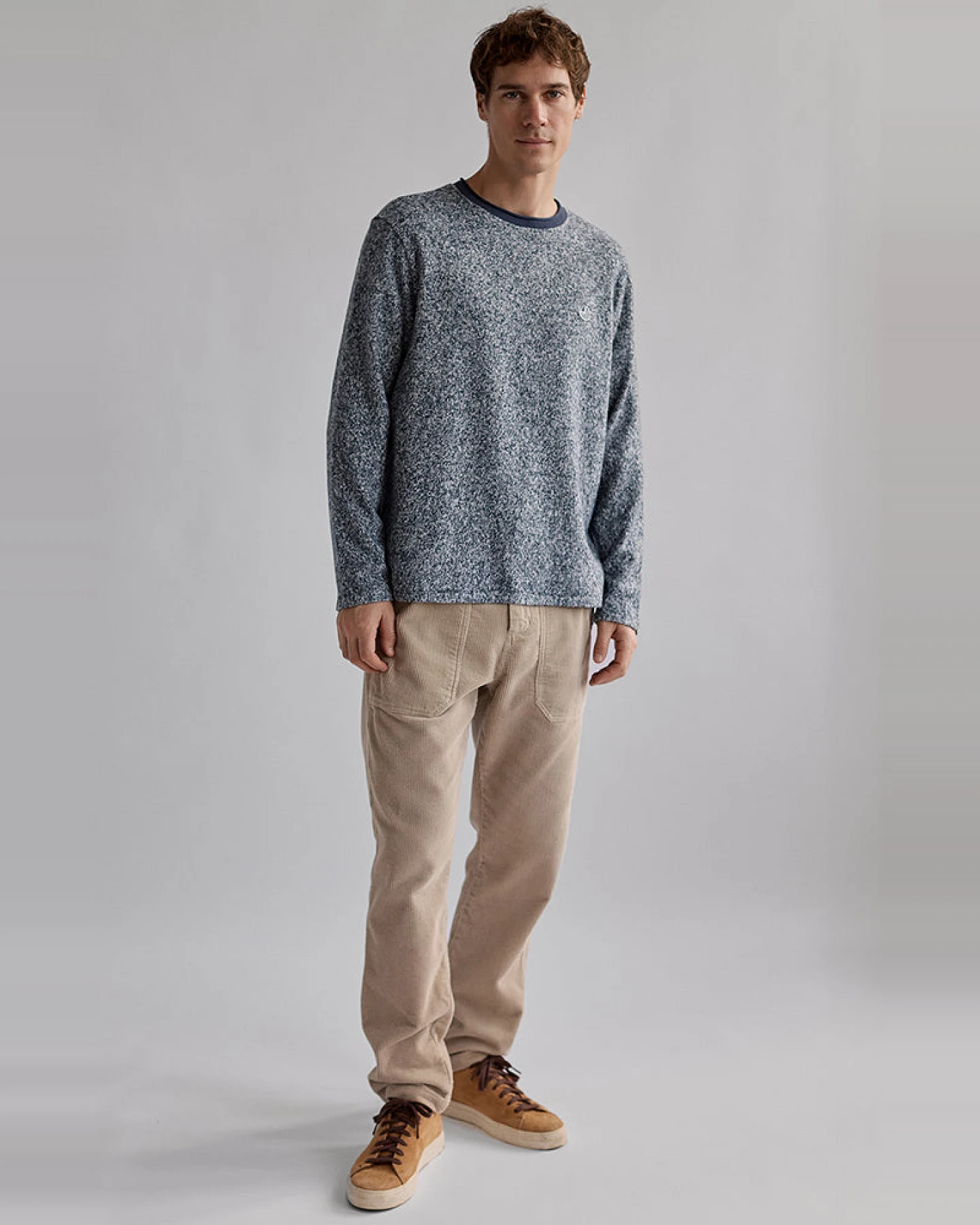 TWOTHIRDS Herren vegan Pullover Cushendun Navy Melange – Ansicht 2