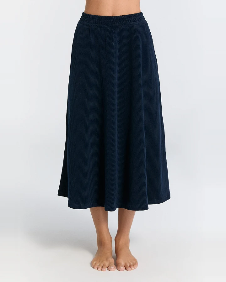 Leela Cotton Damen vegan Rock Cord Mitternachtsblau