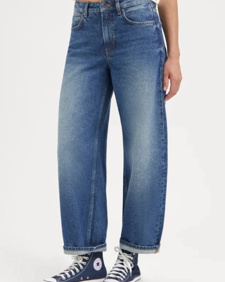 Kuyichi Damen vegan Jeans Lucy Loose Atlantic Ocean Blue