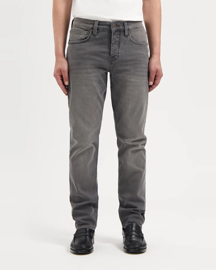 Kuyichi Herren vegan Jeans Jim Regular Slim Steingrau