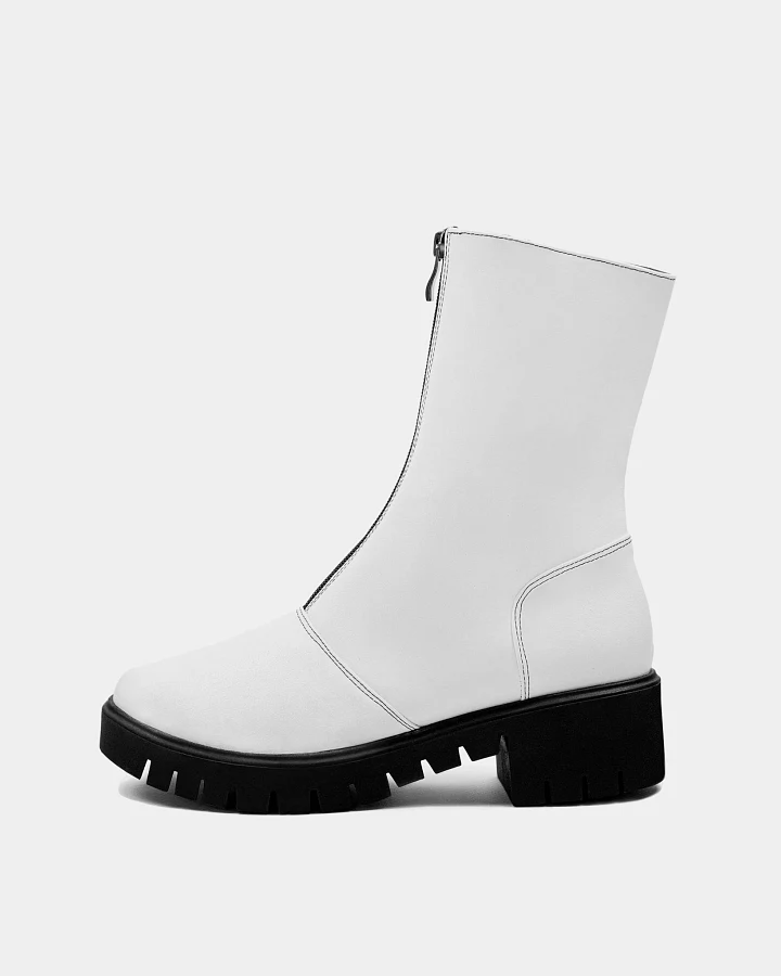 BOHEMA Damen vegan Stiefelette Cyber White