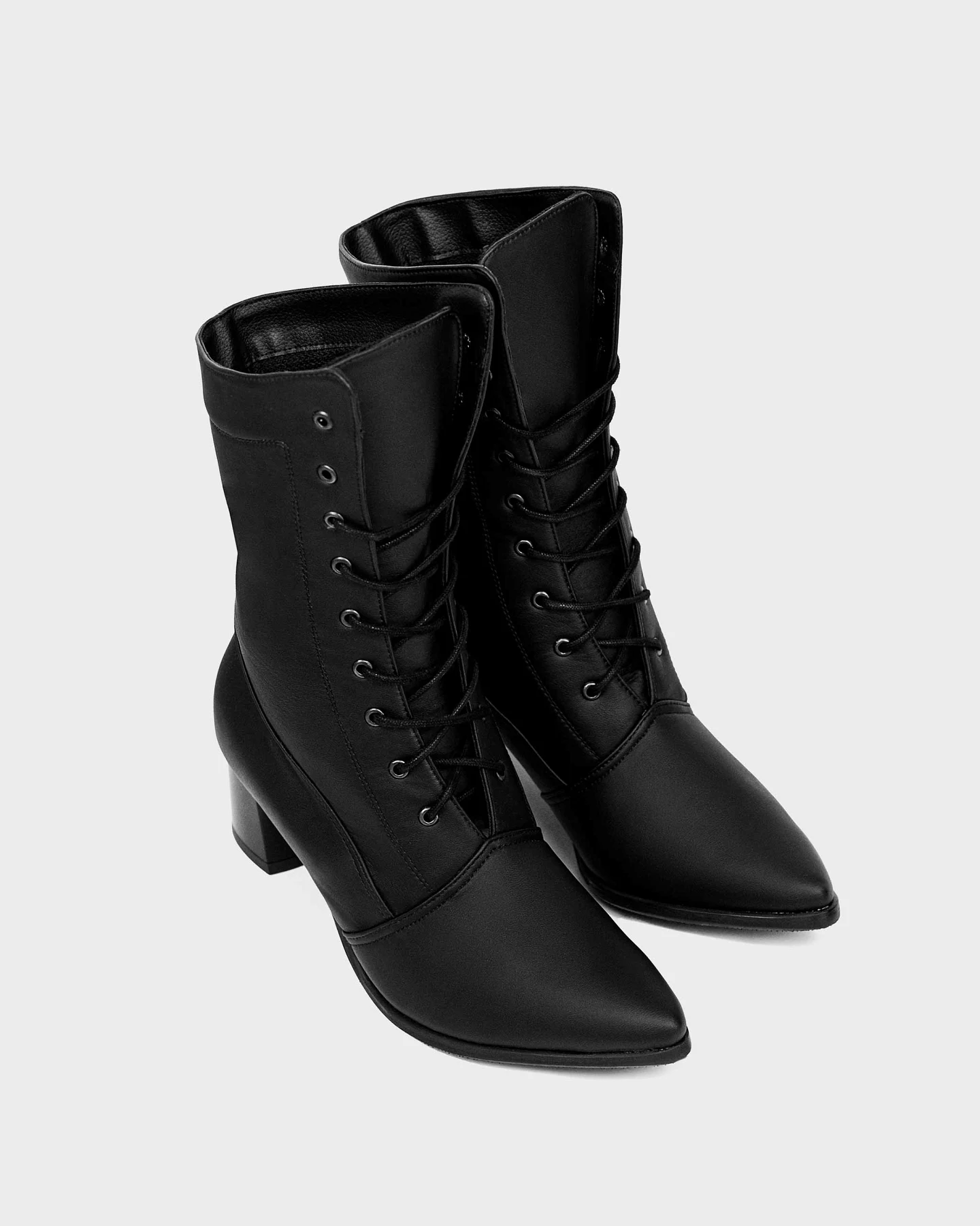 BOHEMA Damen vegan Hohe Stiefel Schwarz – Ansicht 2