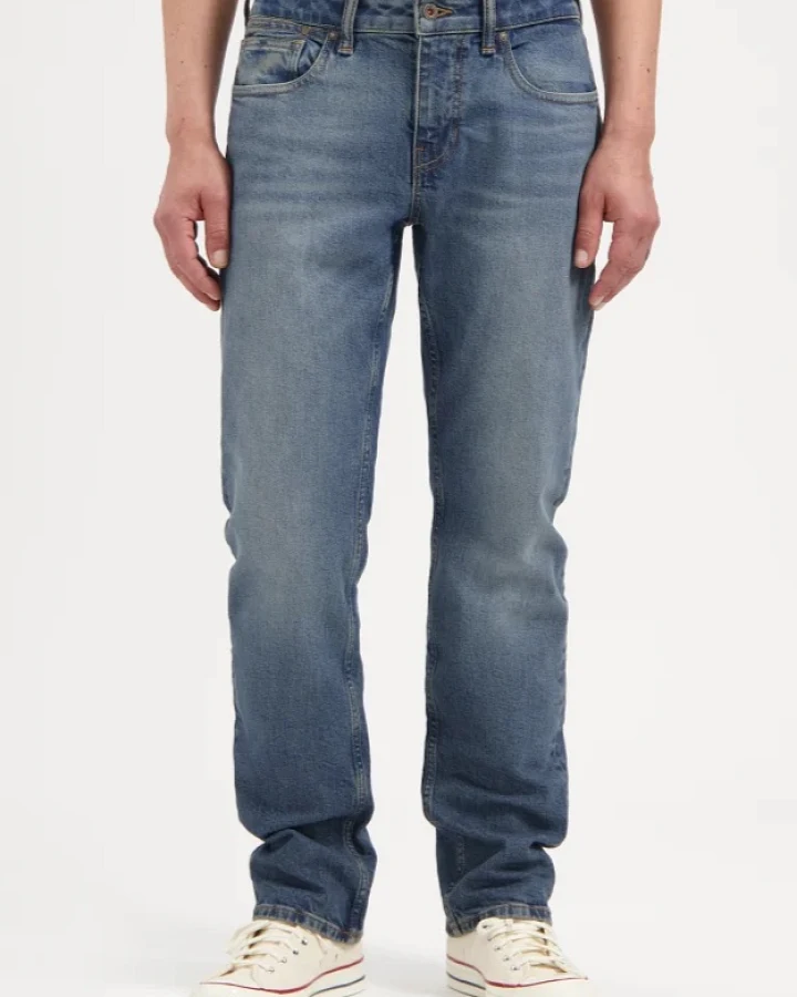 Kuyichi Herren vegan Jeans Nick Straight Broken Blue
