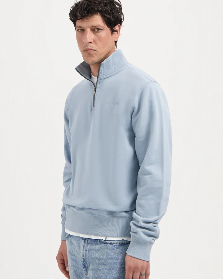 Kuyichi Herren vegan Zip Sweatshirt Vince Cloud Blue