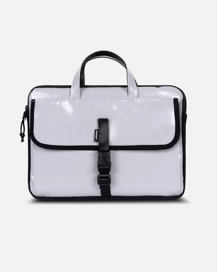 UNBEGUN Herren vegan Laptop-Hülle Mit Griff Grau