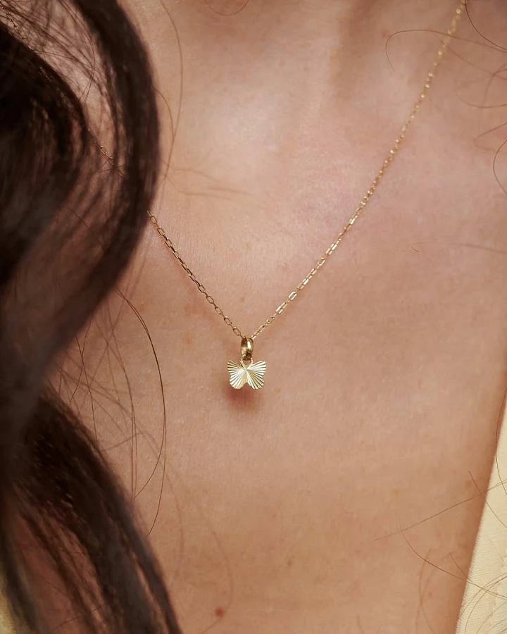 Dear Darling Berlin Damen vegan Halskette Baby Butterfly 14k Echtgold
