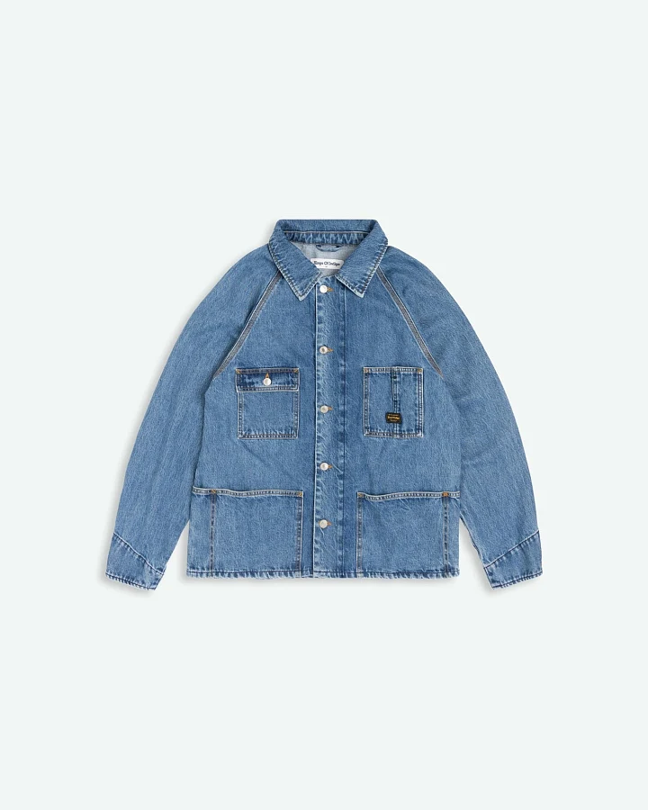 Kings of Indigo Herren vegan Jeansjacke Abi Blue Reef Mid