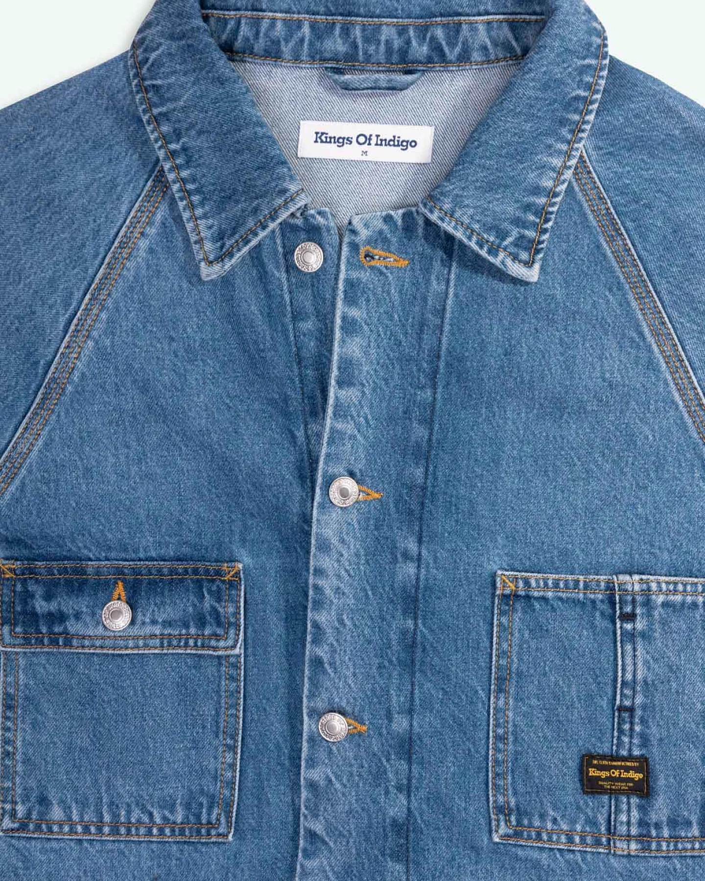 Kings of Indigo Herren vegan Jeansjacke Abi Blue Reef Mid – Ansicht 2